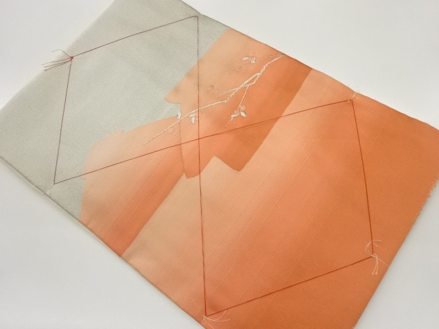 JAPANESE NAGOYA OBI / UNUSED / WOVEN LEAVES